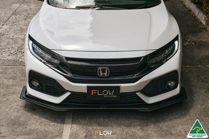 Flow Designs FK4/FK7 Civic RS Hatch PFL Front Lip Splitter Extensions (Pair)