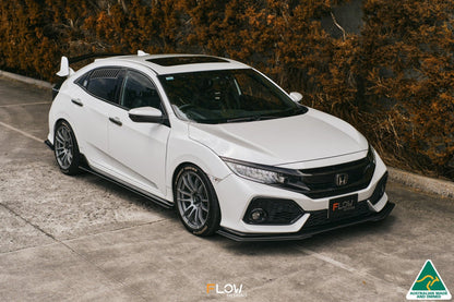 Flow Designs FK4/FK7 Civic RS Hatch PFL Front Lip Splitter Extensions (Pair)