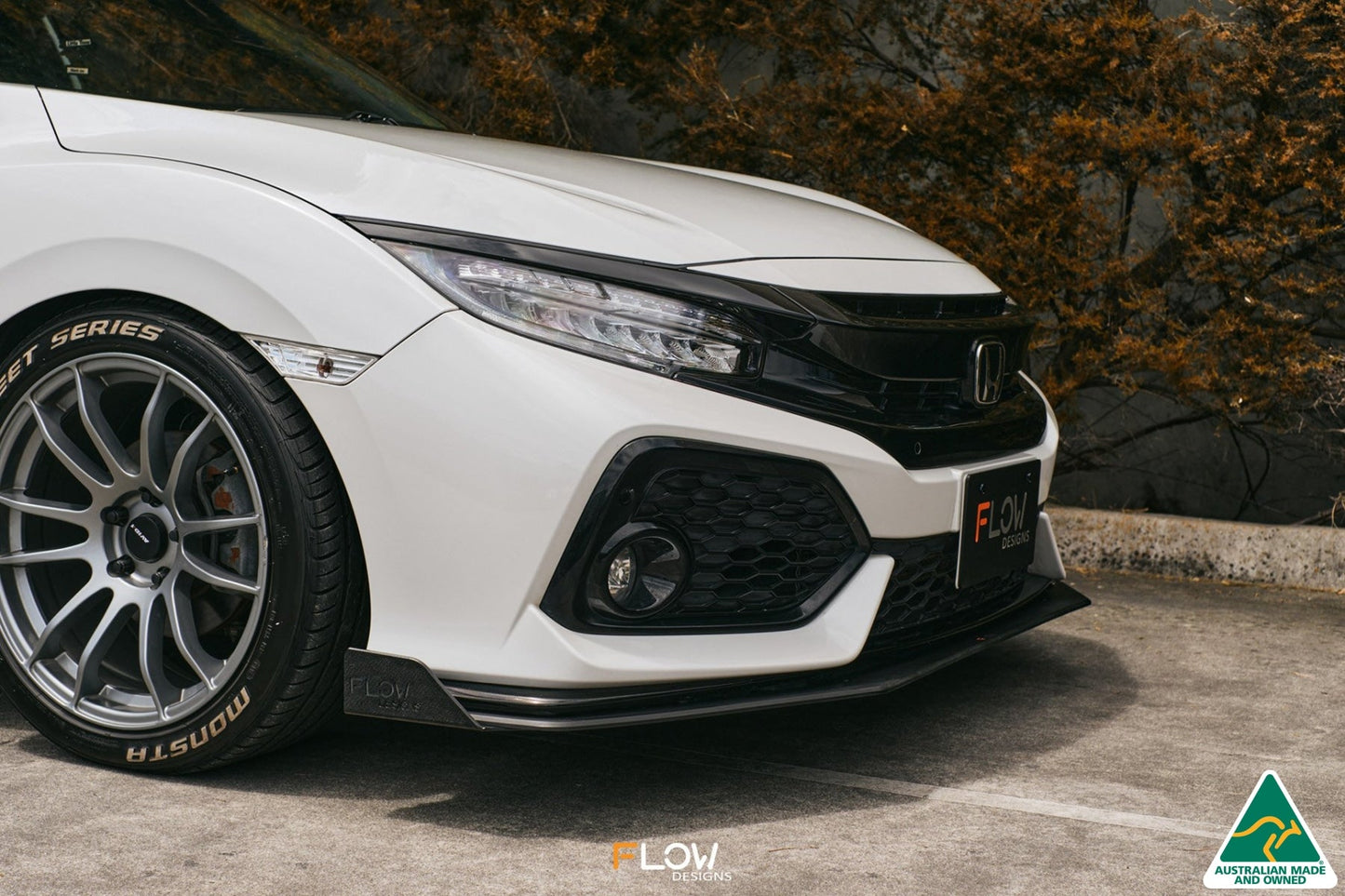 Flow Designs FK4/FK7 Civic RS Hatch PFL Front Lip Splitter