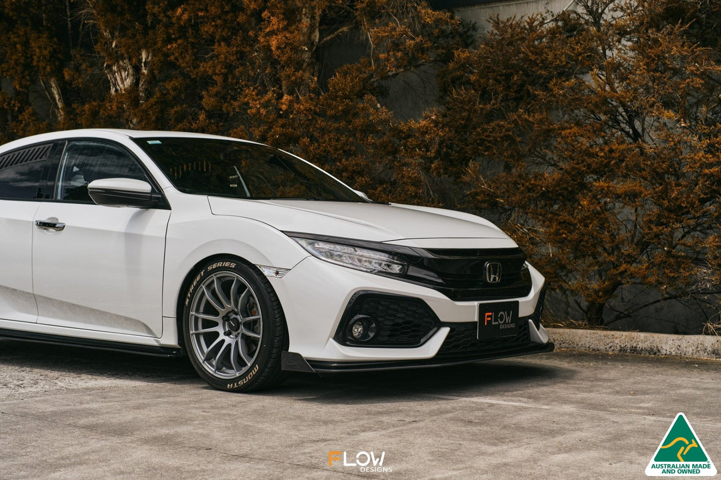 Flow Designs FK4/FK7 Civic RS Hatch PFL Front Lip Splitter Winglets (Pair)