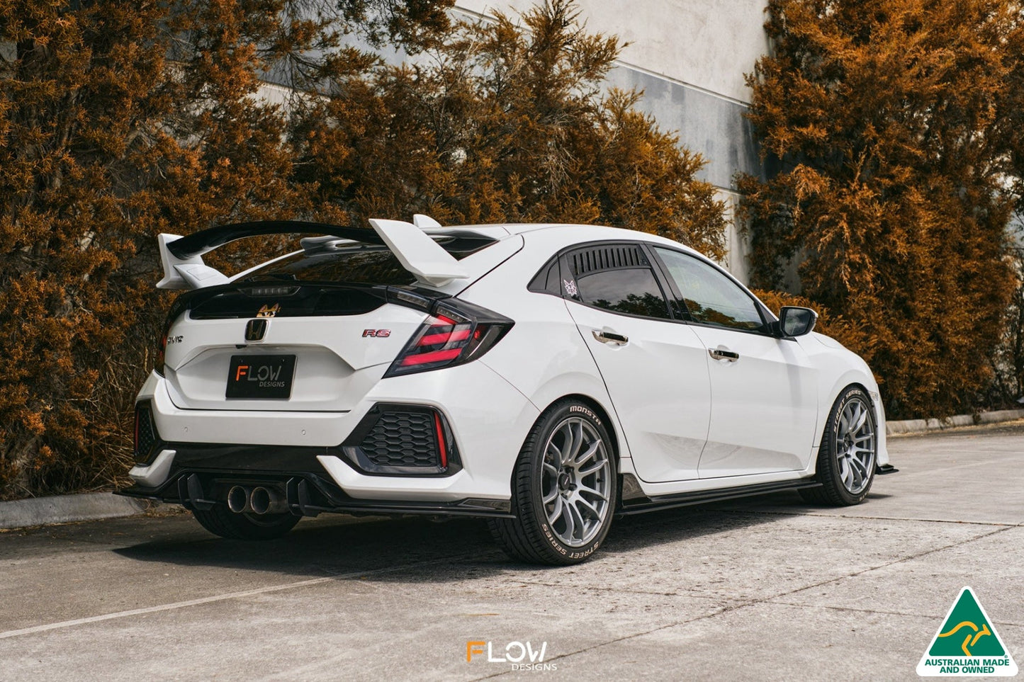 Flow Designs FK4/FK7 Civic RS Hatch PFL Side Skirt Splitters (Pair)