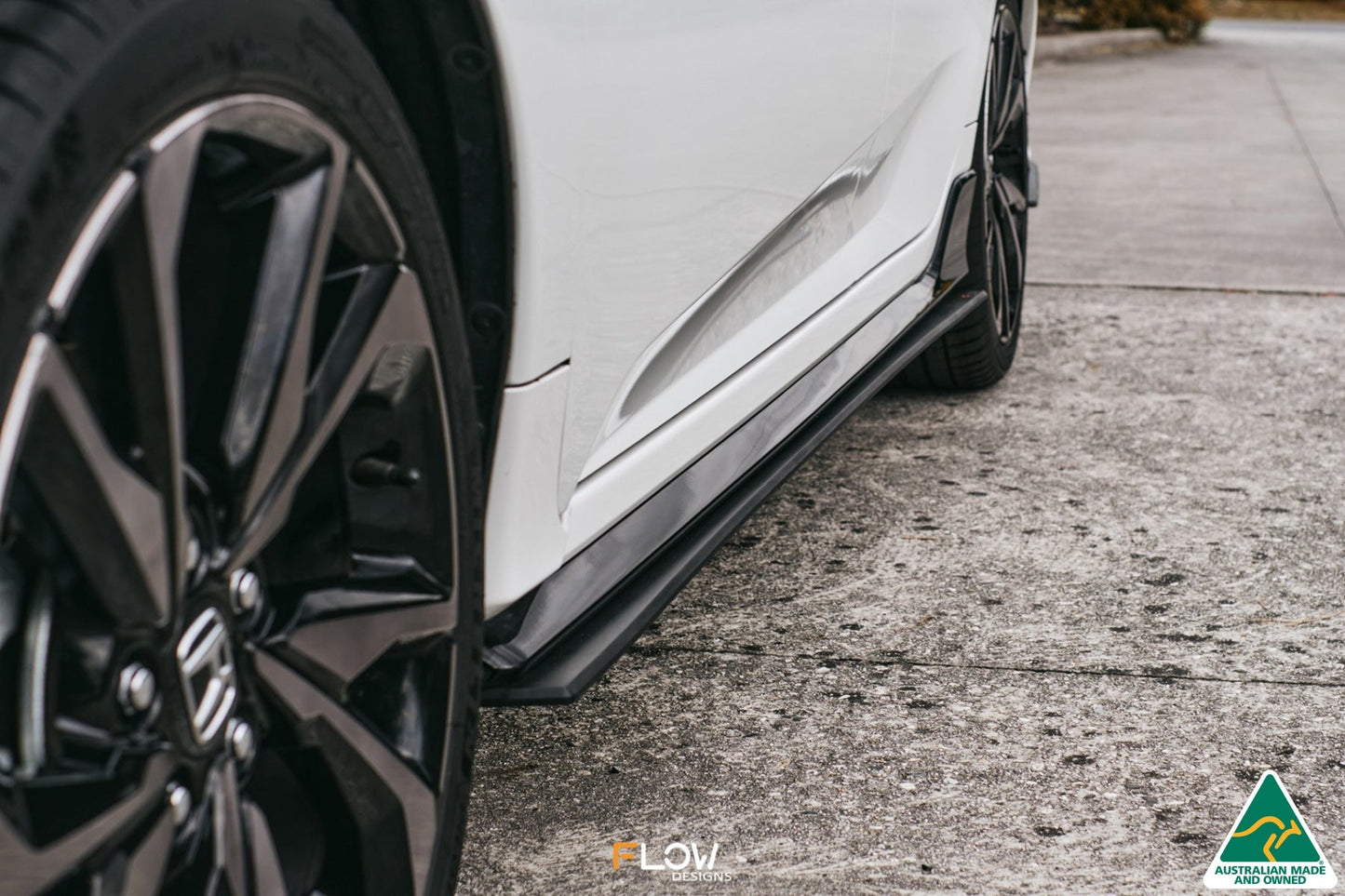 Flow Designs FK4/FK7 Civic RS Hatch FL Side Skirt Splitters (Pair)