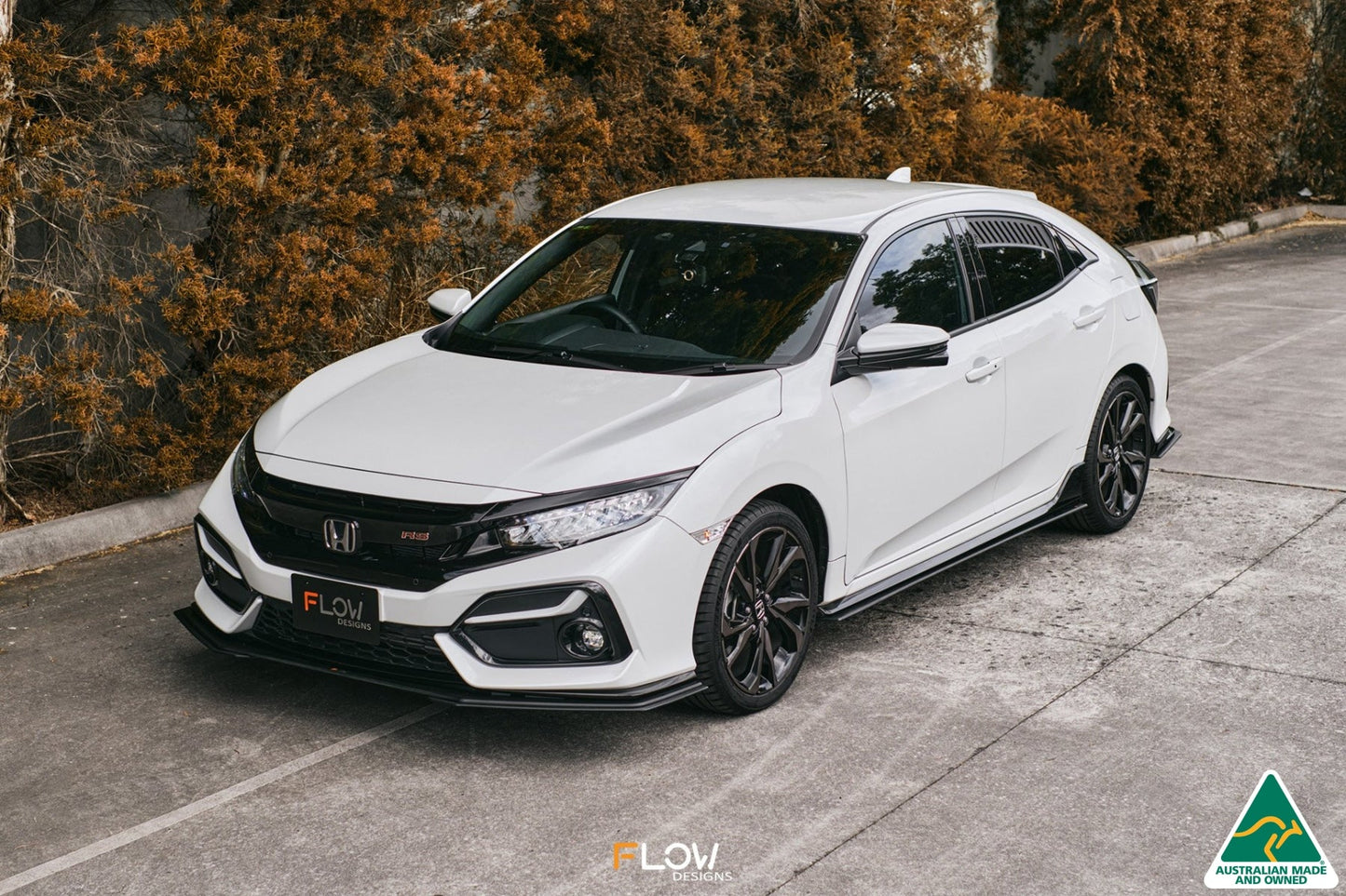 Flow Designs FK4/FK7 Civic RS Hatch FL Front Lip Splitter Extensions (Pair)