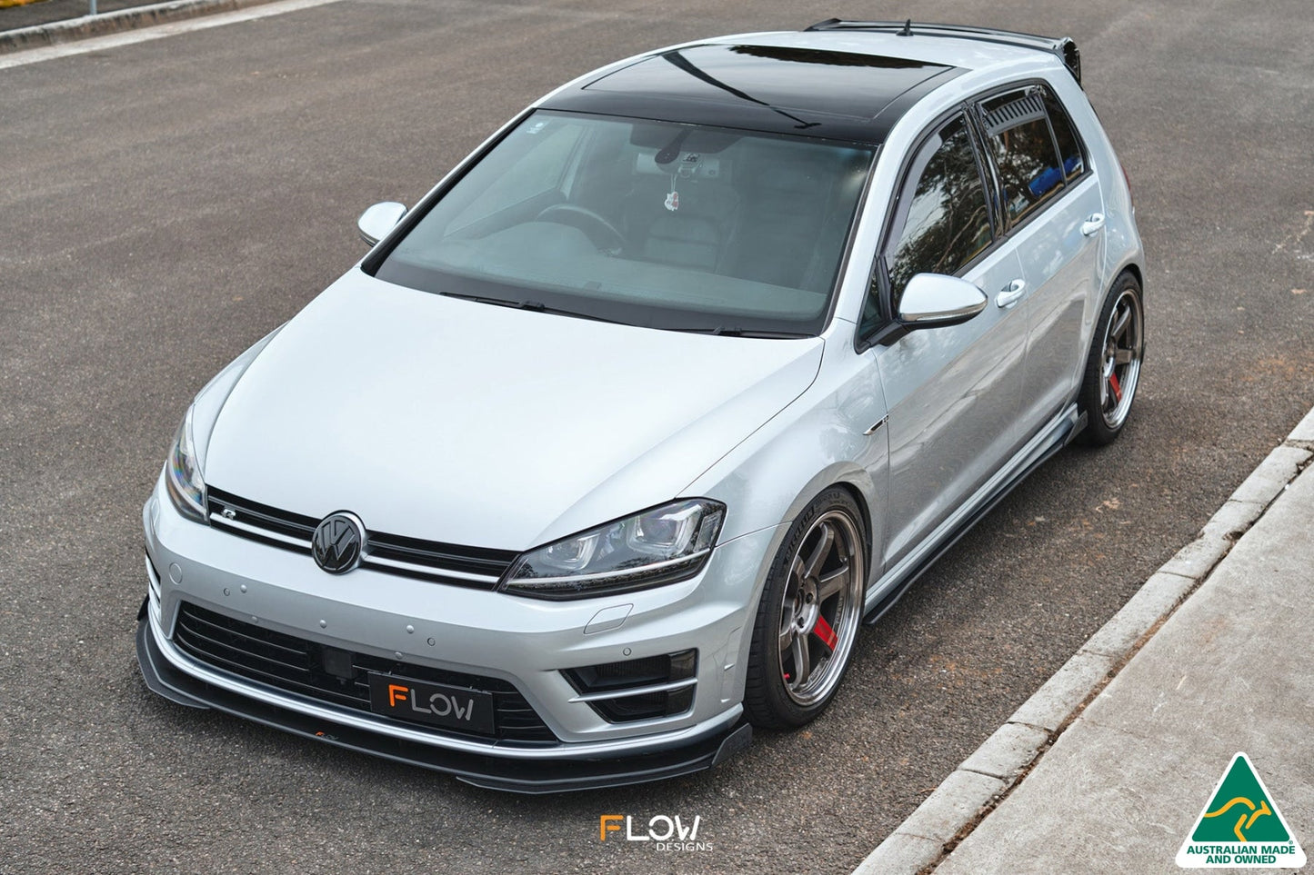 Flow Designs MK7 Golf R (EU/AU) Chassis Mounted Front Lip Splitter V3
