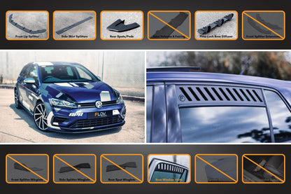 Flow Designs MK7.5 Golf R Full Lip Splitter Set with Flow-Lock Rear Diffuser