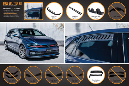 Flow Designs AW Polo GTI Full Splitter Set