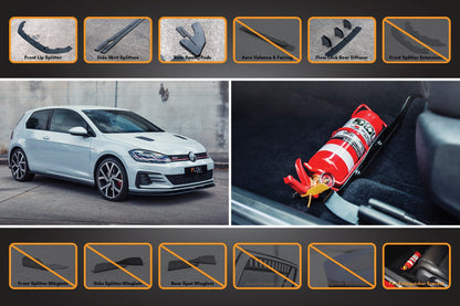 Flow Designs MK7.5 Golf GTI Full Lip Splitter Set with Flow-Lock Rear Diffuser