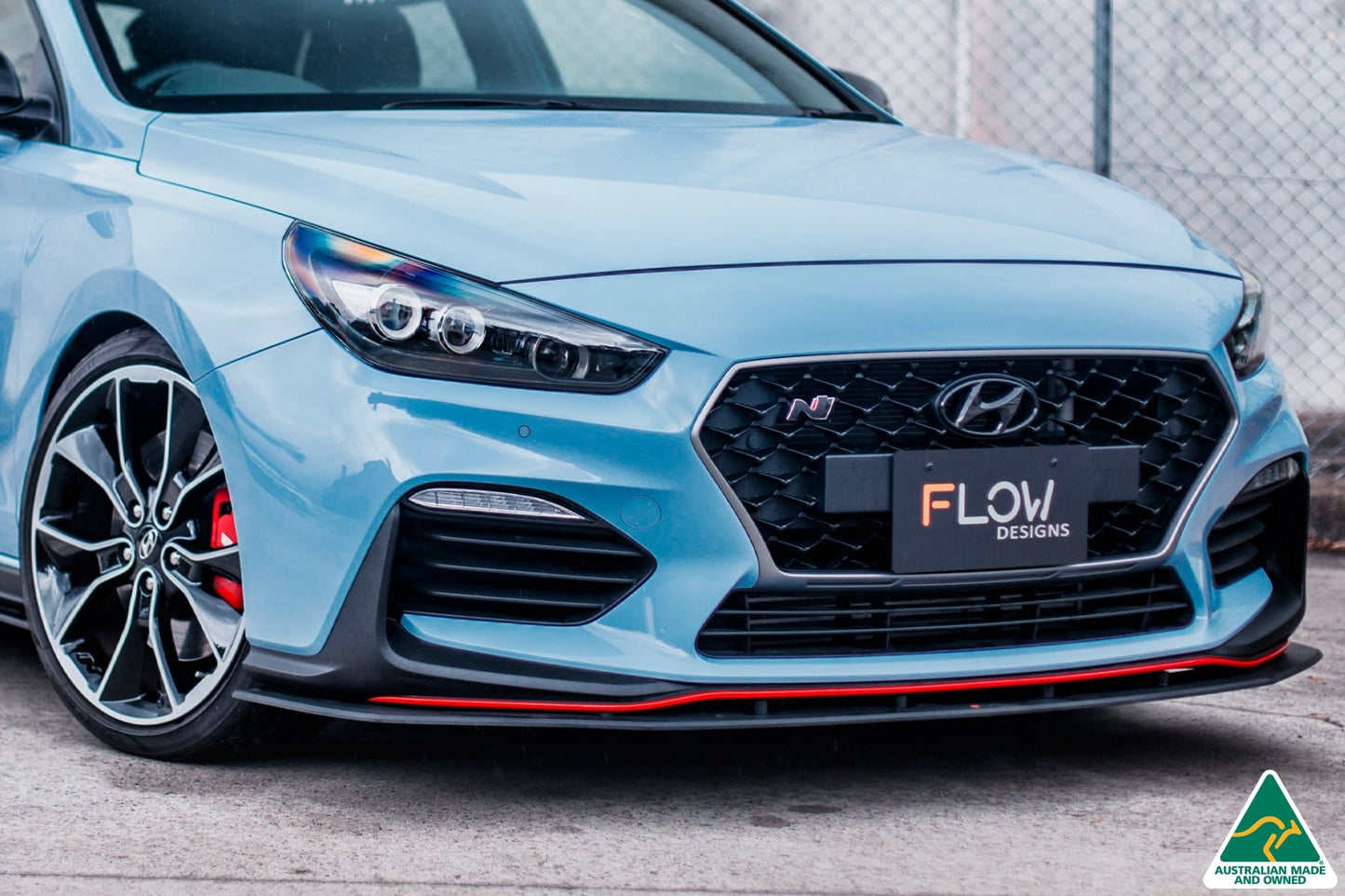Flow Designs i30N Hatch PD (2018-2020) Front Lip Splitter & Reinforcement Brackets