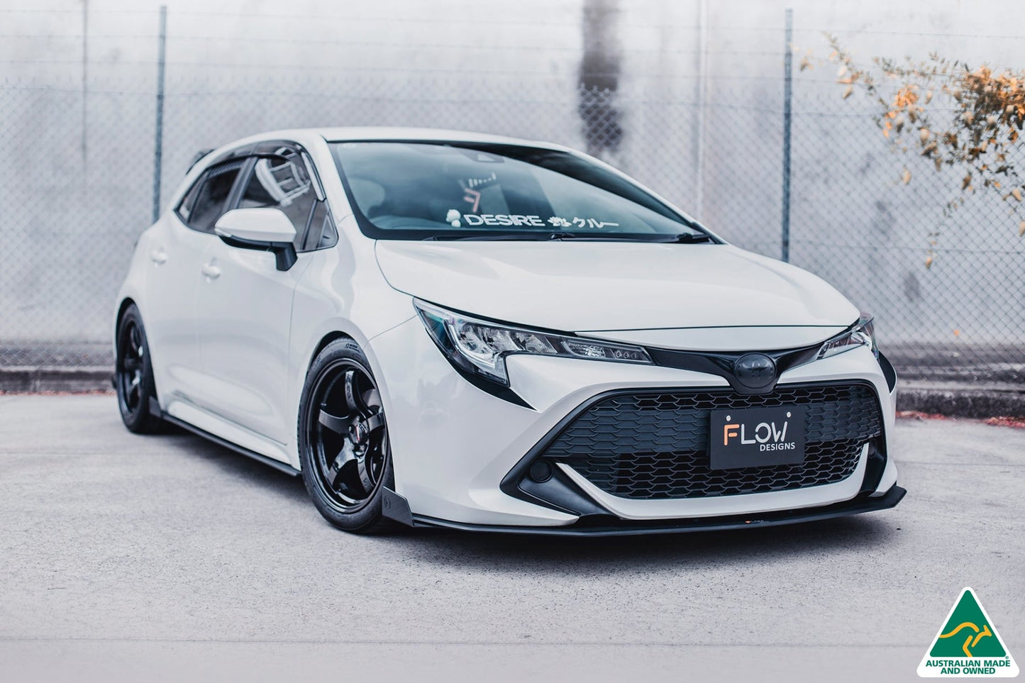 Flow Designs Corolla MZEA12R/ZWE211R 2018-2022 Front Lip Splitter & Reinforcement Brackets