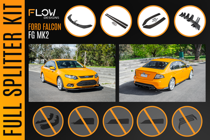 Flow Designs Ford Falcon FG MK2 Full Lip Splitter Set