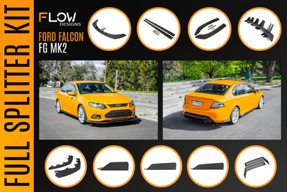 Flow Designs Ford Falcon FG MK2 Full Lip Splitter Set