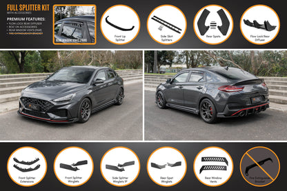 Flow Designs i30N Fastback PD FL 2022+ Full Lip Splitter Set