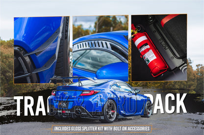 Flow Designs ZD8 BRZ STI Full Lip Splitter Set (GLOSS BLACK)