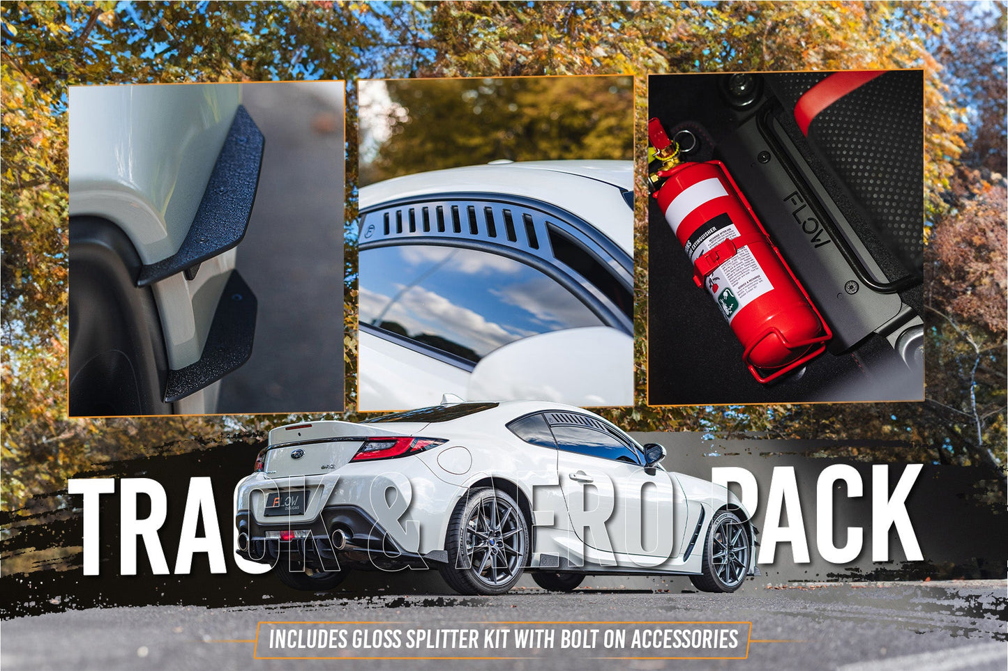 Flow Designs ZD8 BRZ Full Lip Splitter Set (GLOSS BLACK)