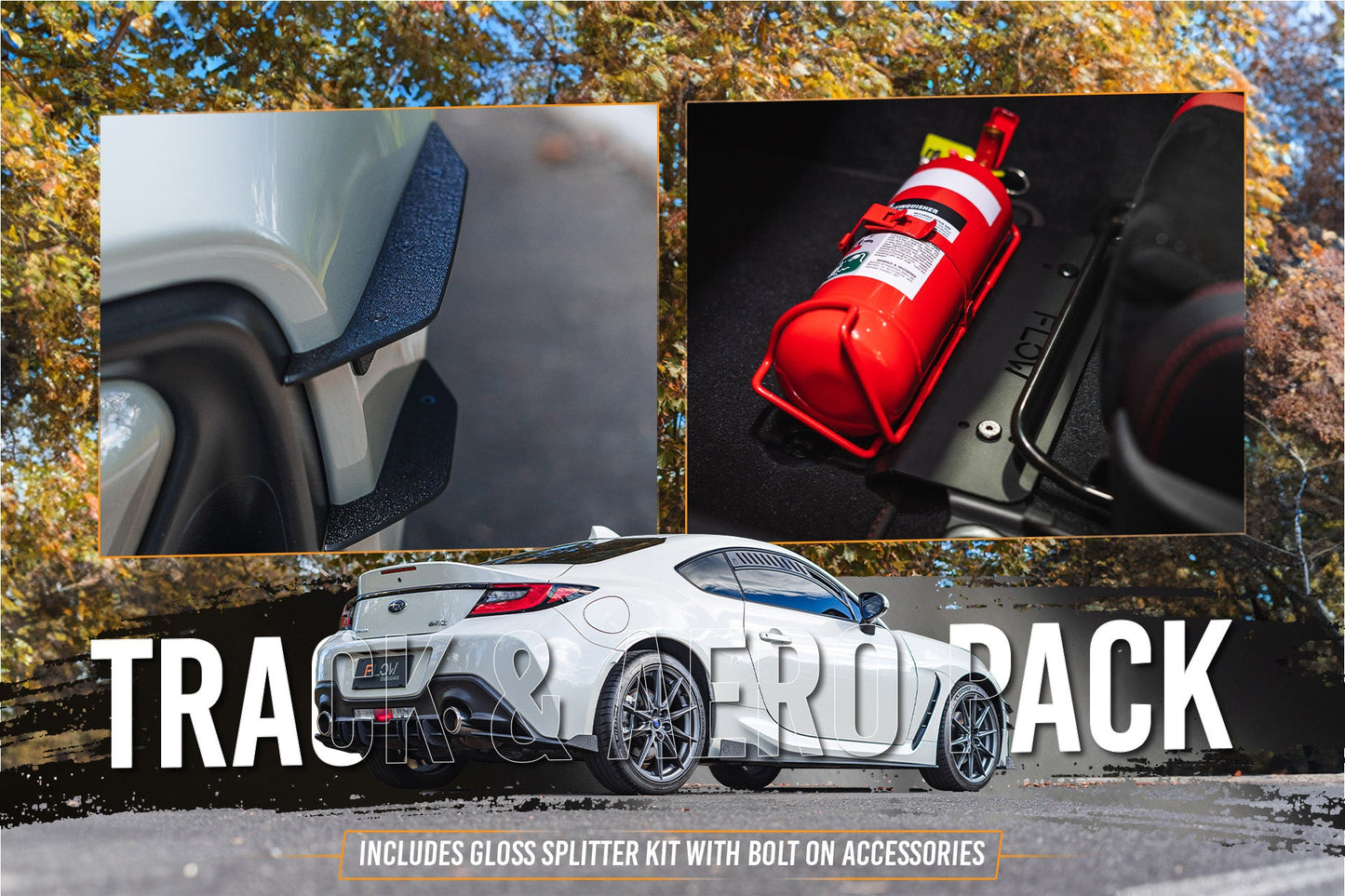 Flow Designs ZD8 BRZ Full Lip Splitter Set (GLOSS BLACK)