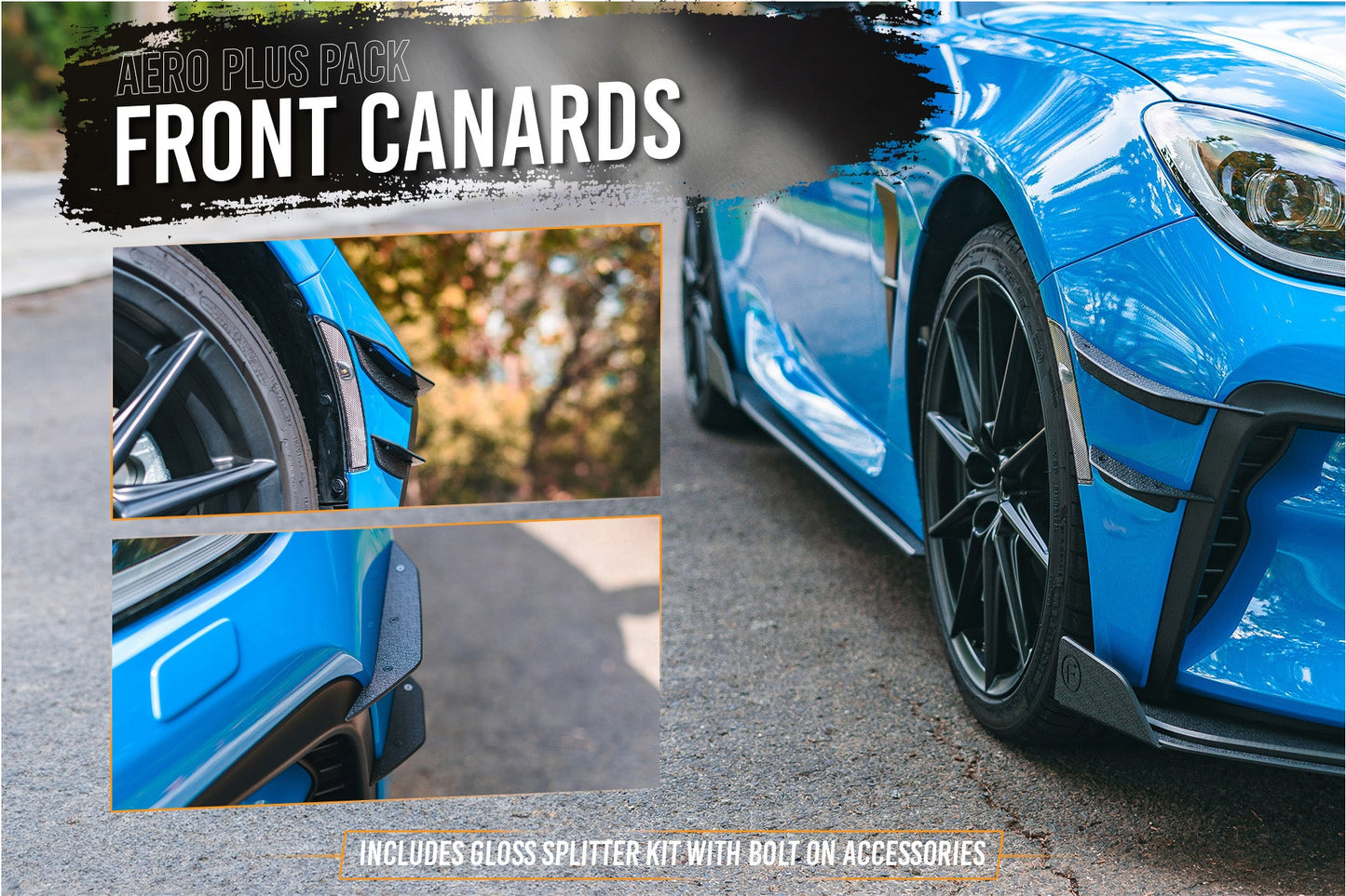 Flow Designs ZN8 GR86 Full Lip Splitter Set (GLOSS BLACK)