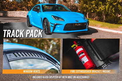 Flow Designs ZN8 GR86 Full Lip Splitter Set (GLOSS BLACK)