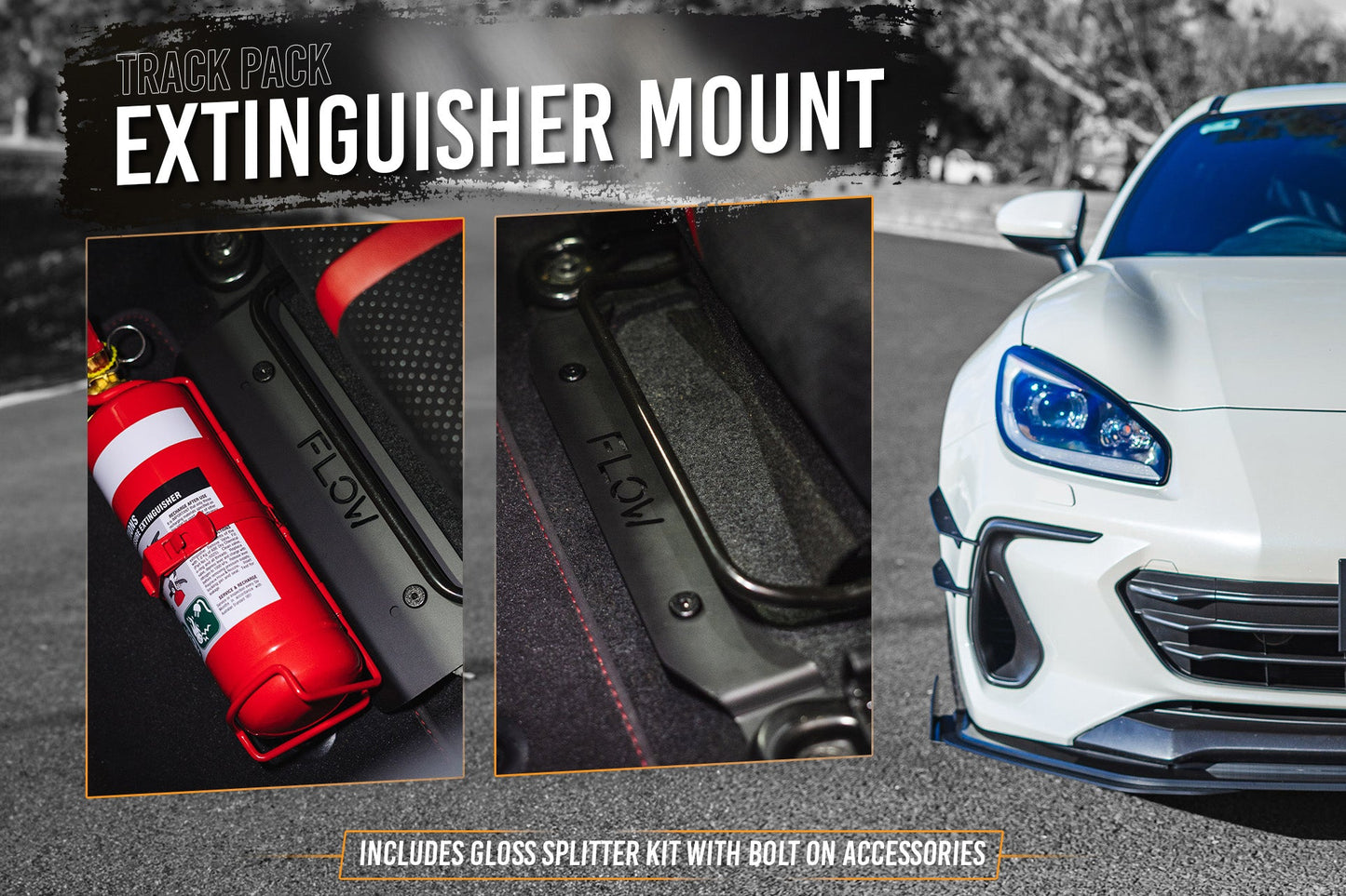 Flow Designs ZD8 BRZ Full Lip Splitter Set (GLOSS BLACK)