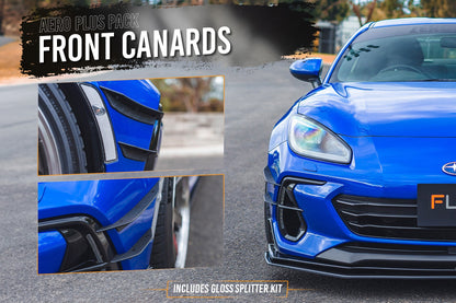 Flow Designs ZD8 BRZ STI Full Lip Splitter Set (GLOSS BLACK)