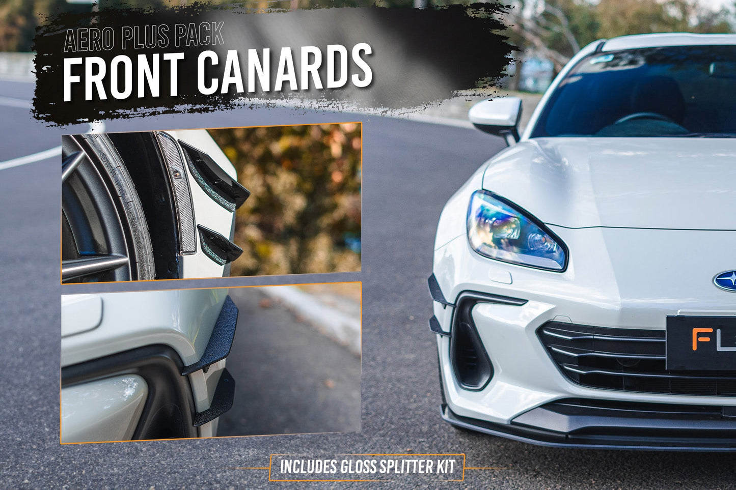 Flow Designs ZD8 BRZ Full Lip Splitter Set (GLOSS BLACK)
