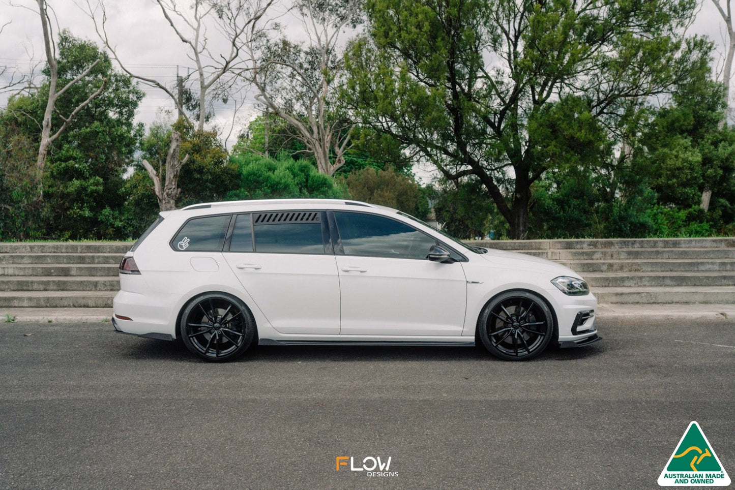 Flow Designs MK7.5 Golf R Wagon Side Skirt Splitter Winglets (Pair)