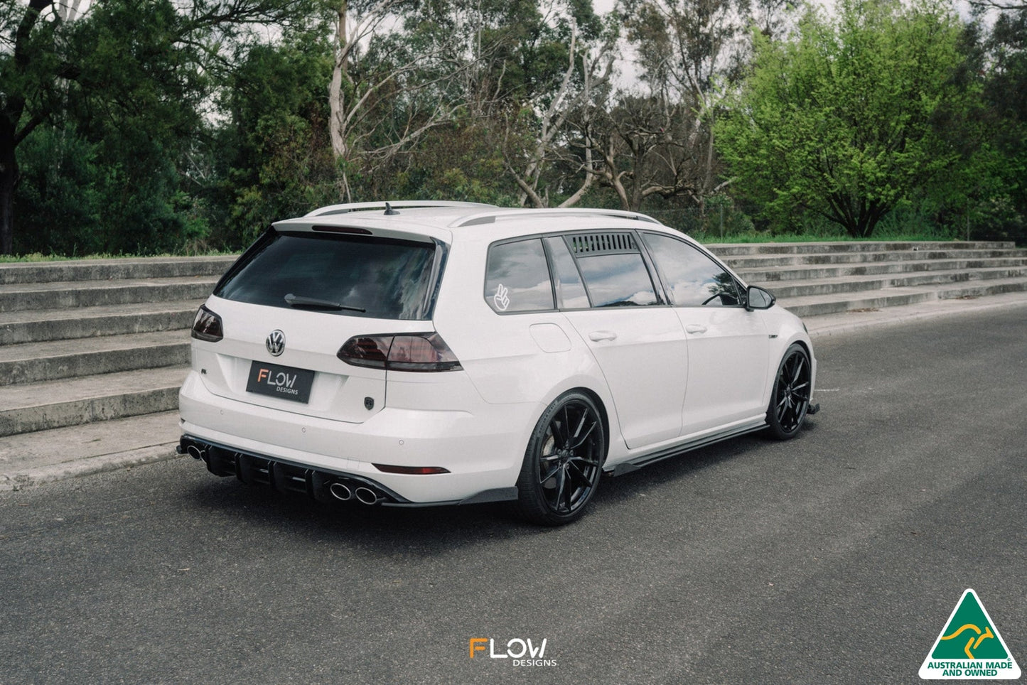 Flow Designs MK7.5 Golf R Wagon Side Skirt Splitter Winglets (Pair)