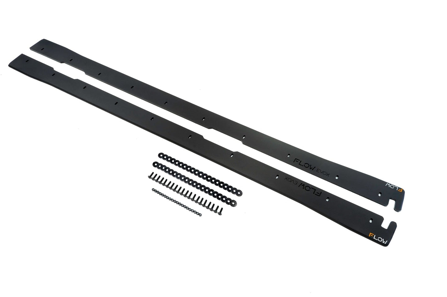 Flow Designs EX-DISPLAY - Lancer Evolution X Side Skirt Extension Splitters (Pair) - GLOSS BLACK