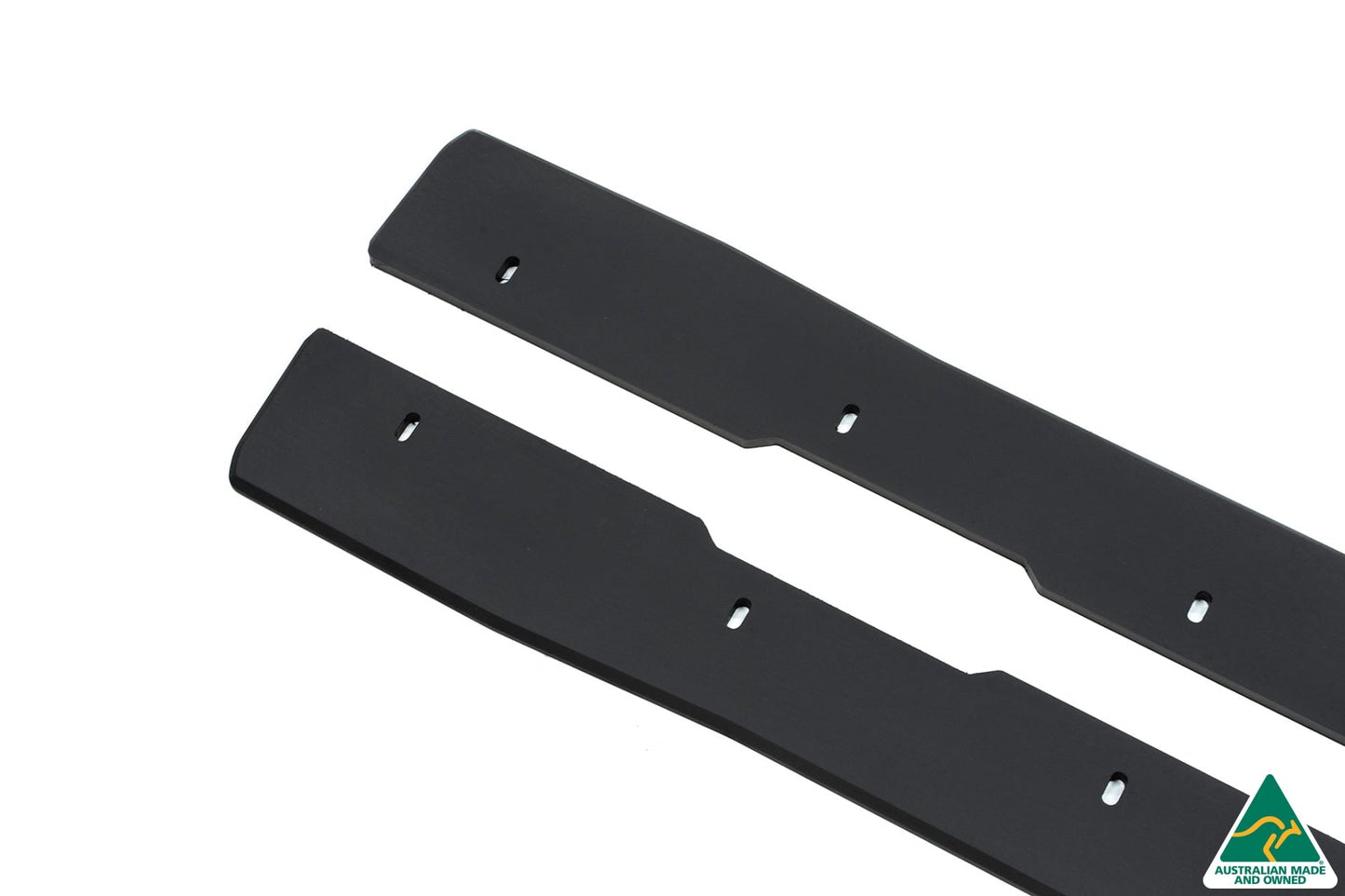 Flow Designs EX-DISPLAY - Lancer Evolution X Side Skirt Extension Splitters (Pair) - GLOSS BLACK