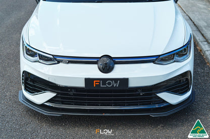 Flow Designs MK8 Golf R Front Lip Splitter Extensions (Pair)
