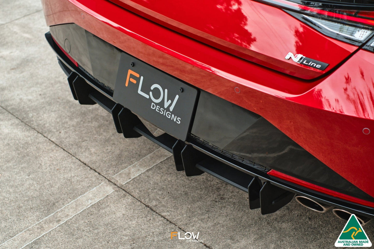Flow Designs CN7 i30 N Line Sedan 2020 - 2022 Flow-Lock Rear Diffuser