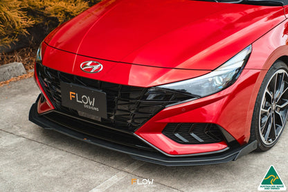 Flow Designs CN7 i30 N Line Sedan 2020 - 2022 Front Lip Splitter & Mounting Brace