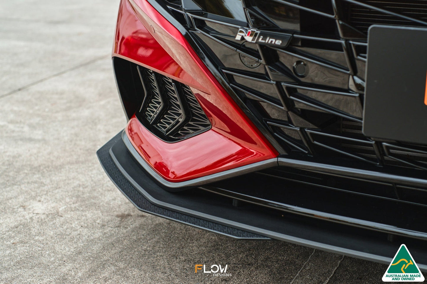 Flow Designs CN7 i30 N Line Sedan 2020 - 2022 Front Lip Splitter Extensions (Pair)