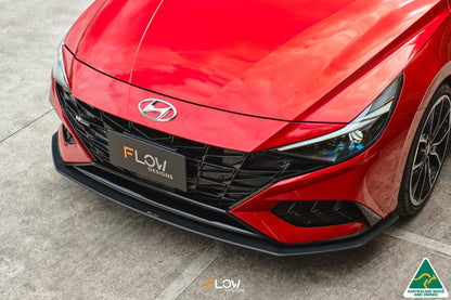 Flow Designs CN7 i30 N Line Sedan 2020 - 2022 Front Lip Splitter & Mounting Brace
