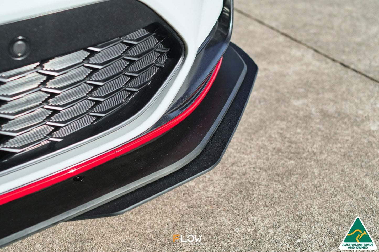 Flow Designs EX-DISPLAY - Kona N Front Lip Splitter - TEXTURED MATTE BLACK