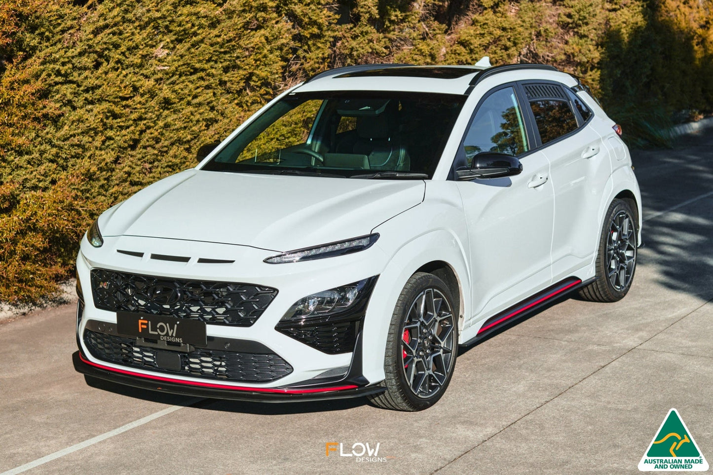 Flow Designs EX-DISPLAY - Kona N Front Lip Splitter - TEXTURED MATTE BLACK