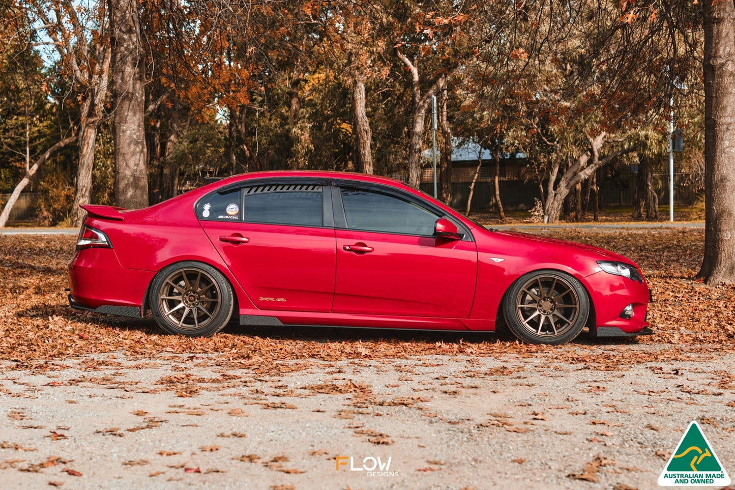 Flow Designs EX-DISPLAY - MK1 Falcon FG Side Skirt Splitters (Pair) - GLOSS BLACK
