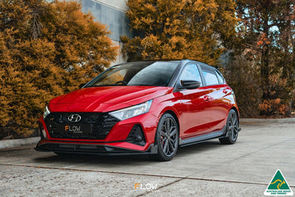 Flow Designs EX-DISPLAY - i20 N BC3 Front Lip Splitter & Mounting Brackets - GLOSS BLACK