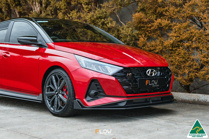 Flow Designs EX-DISPLAY - i20 N BC3 Front Lip Splitter & Mounting Brackets - GLOSS BLACK