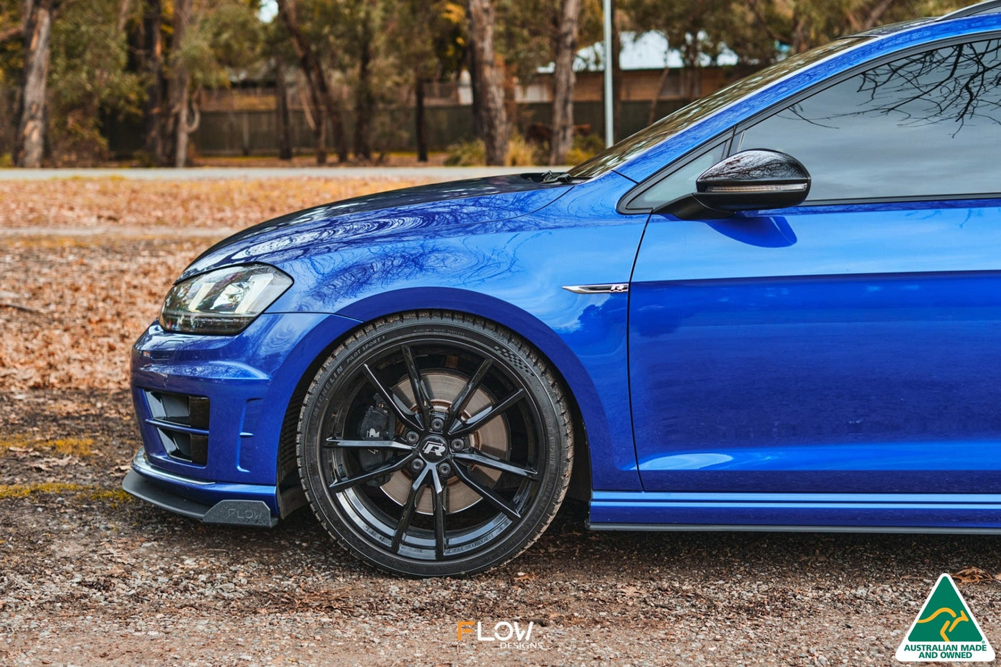 Flow Designs MK7 Golf R Wagon Front Lip Splitter Winglets (Pair)