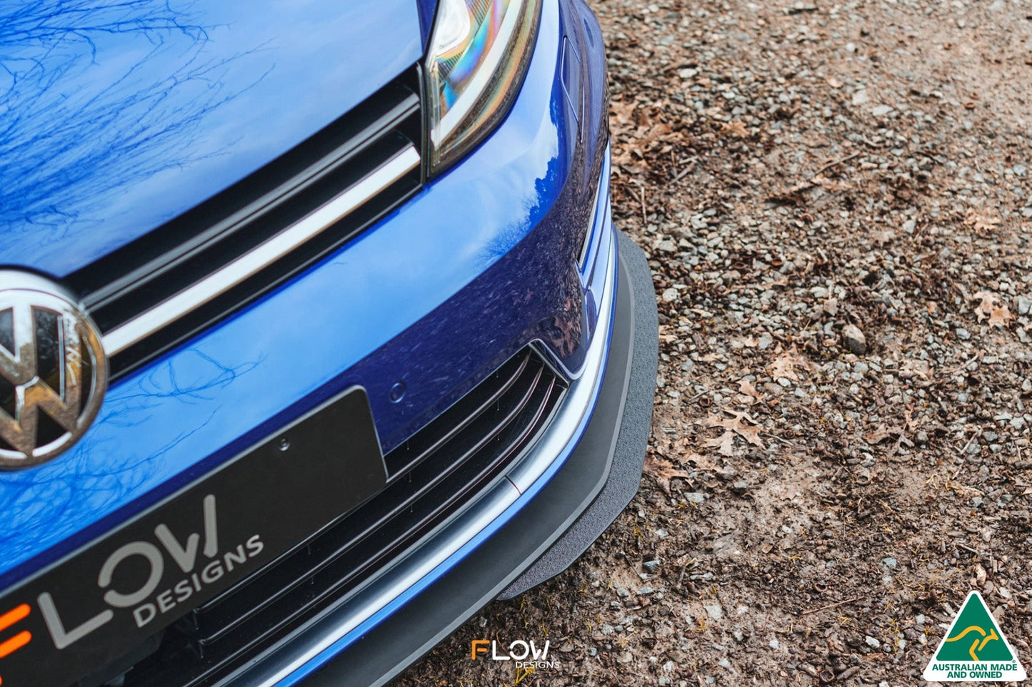 Flow Designs MK7 Golf R Wagon Front Lip Splitter Extensions (Pair)
