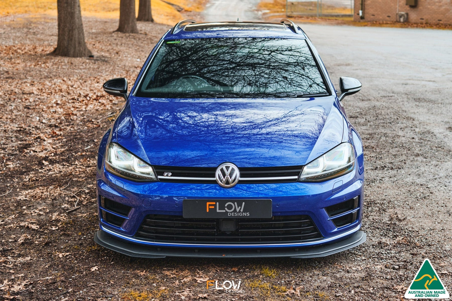 Flow Designs MK7 Golf R Wagon Front Lip Splitter Extensions (Pair)
