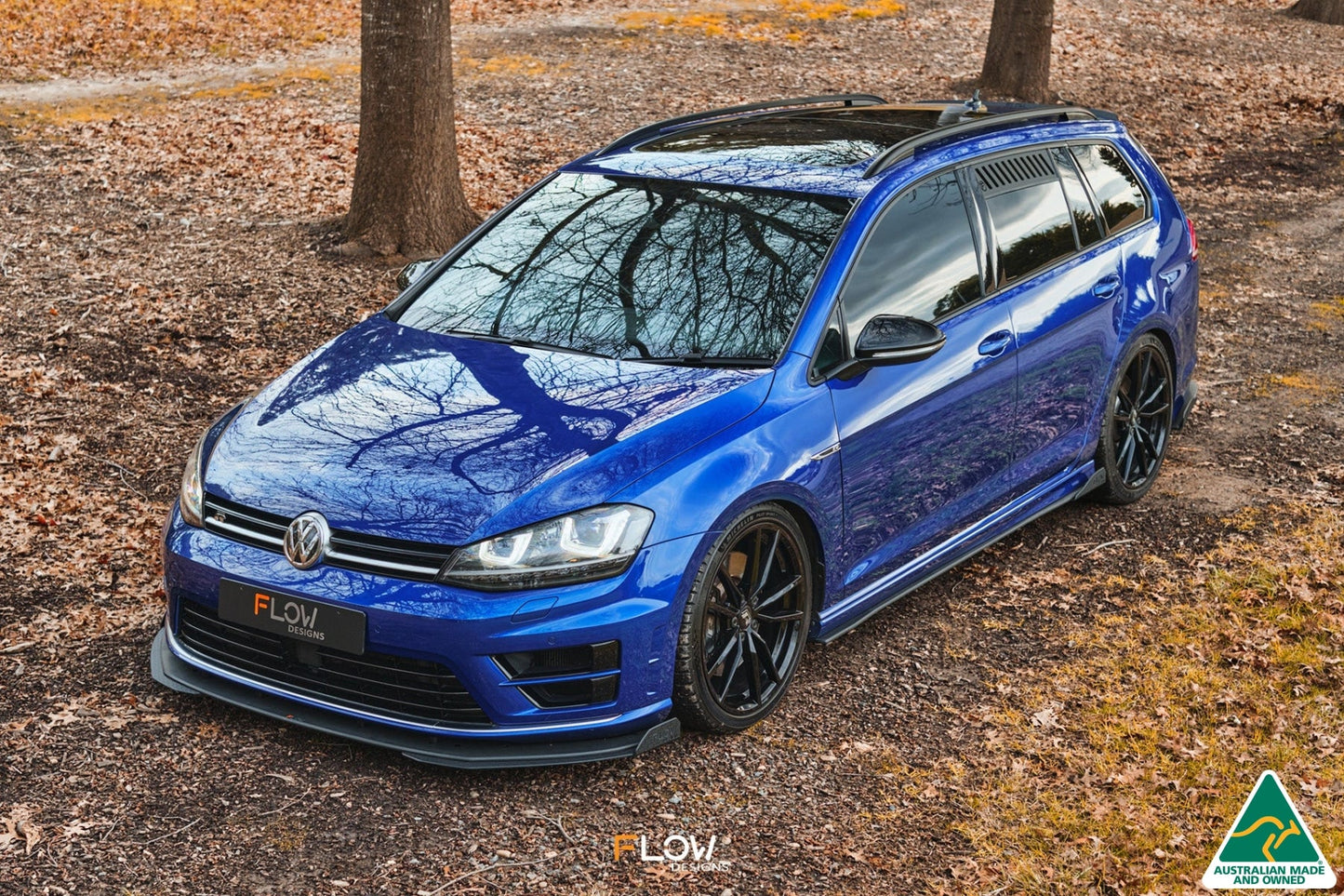Flow Designs MK7 Golf R Wagon Chassis Mounted Front Lip Splitter V3