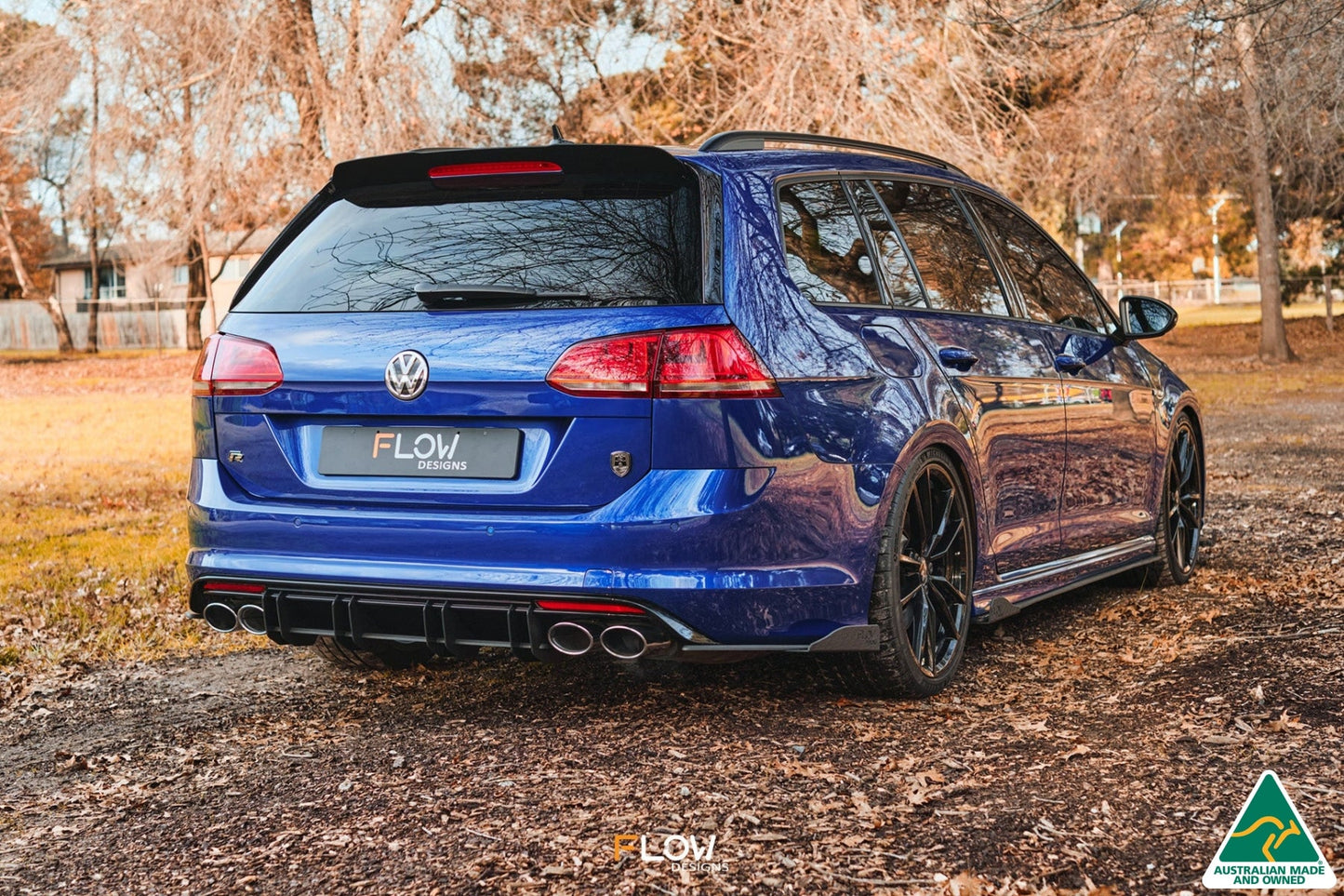 Flow Designs MK7 Golf R Wagon Side Skirt Splitters V3 (Pair)