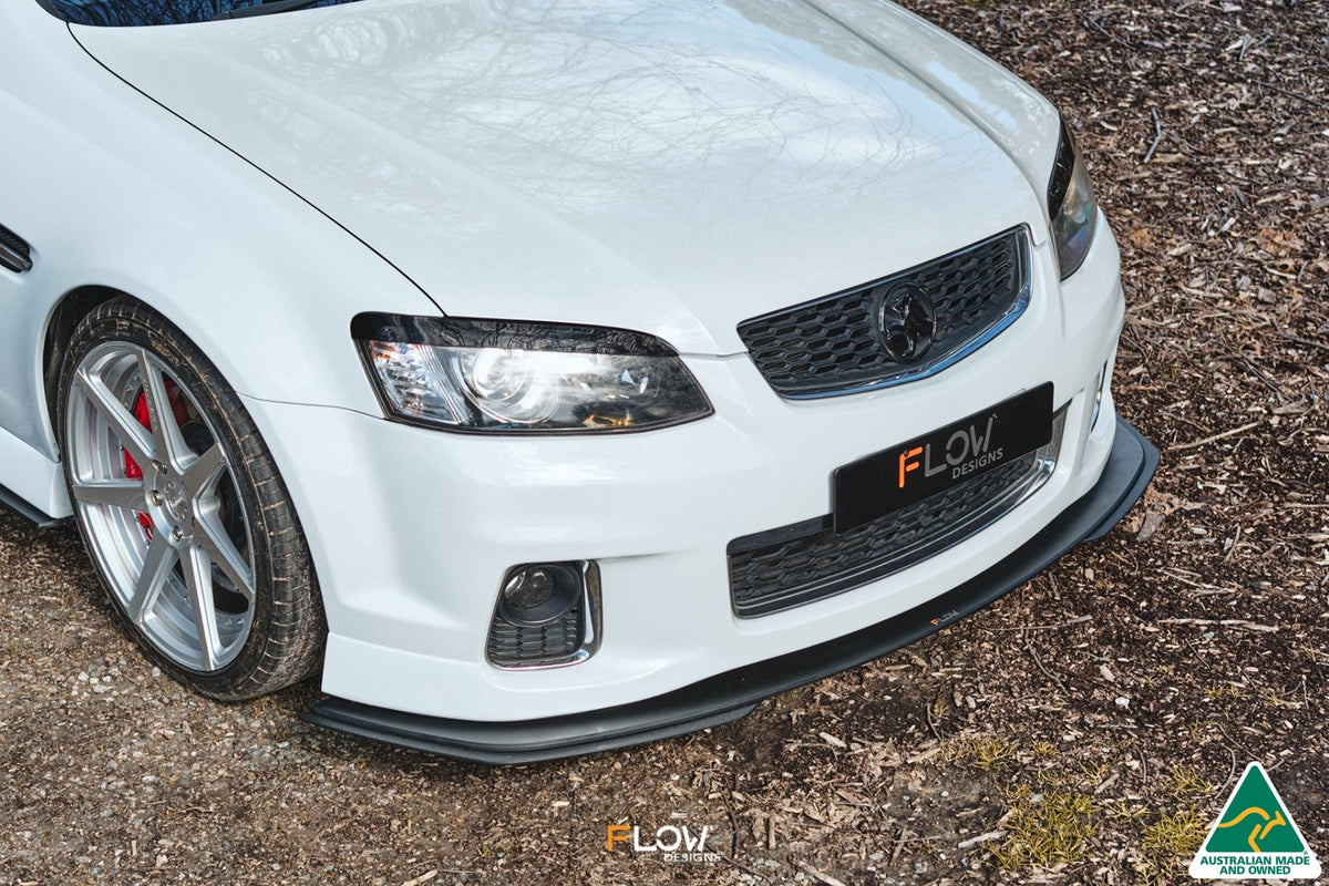 Flow Designs VE Commodore S2 Sedan Front Lip Splitter Extensions (Pair)