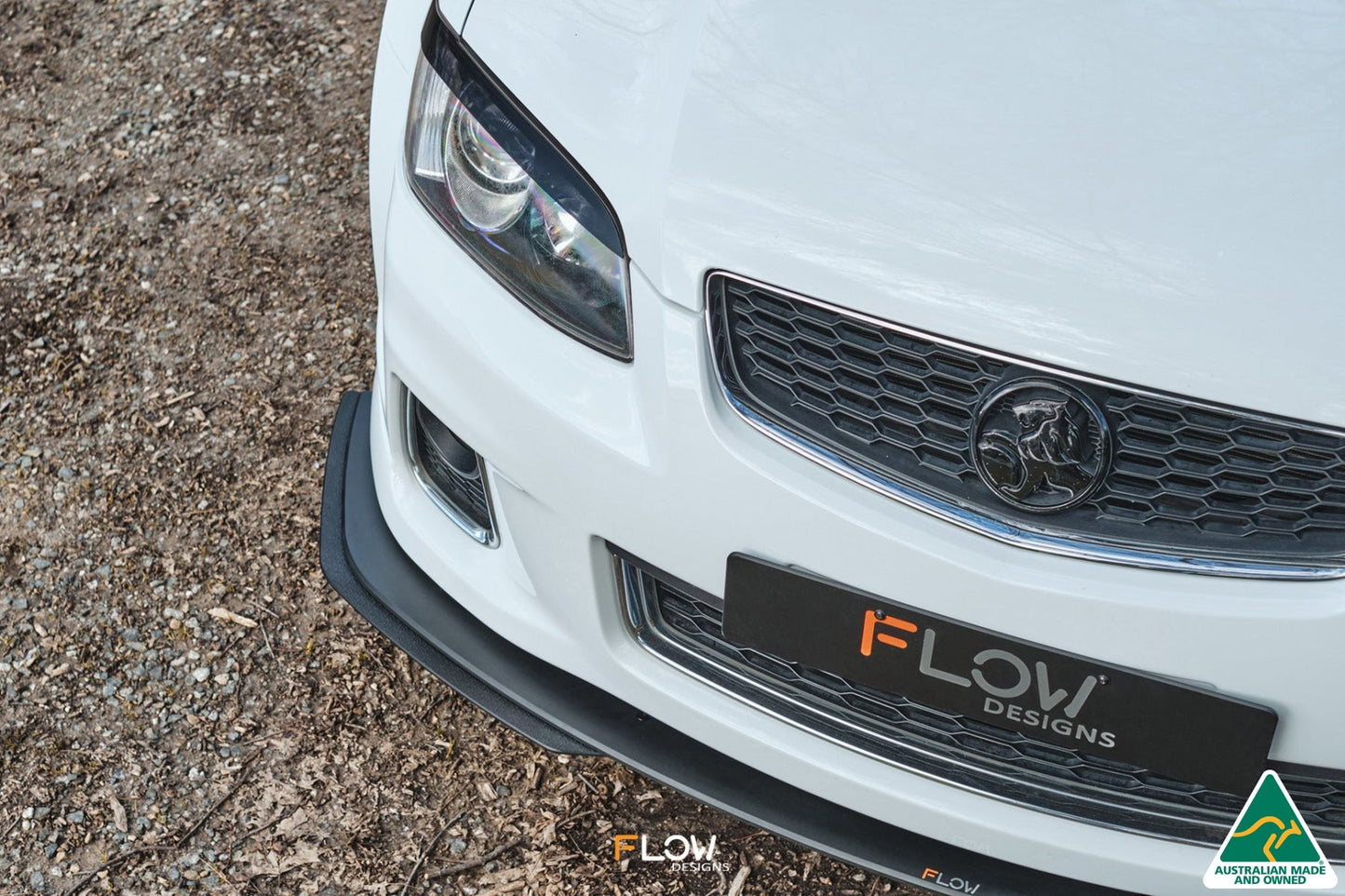 Flow Designs VE Commodore S2 Sedan Front Lip Splitter Extensions (Pair)