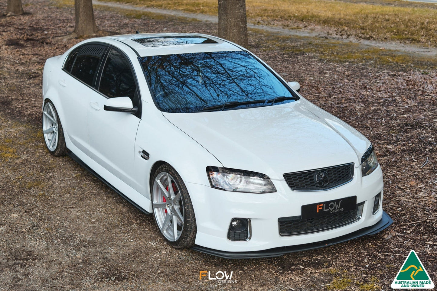 Flow Designs VE Commodore S2 Sedan Front Lip Splitter Extensions (Pair)