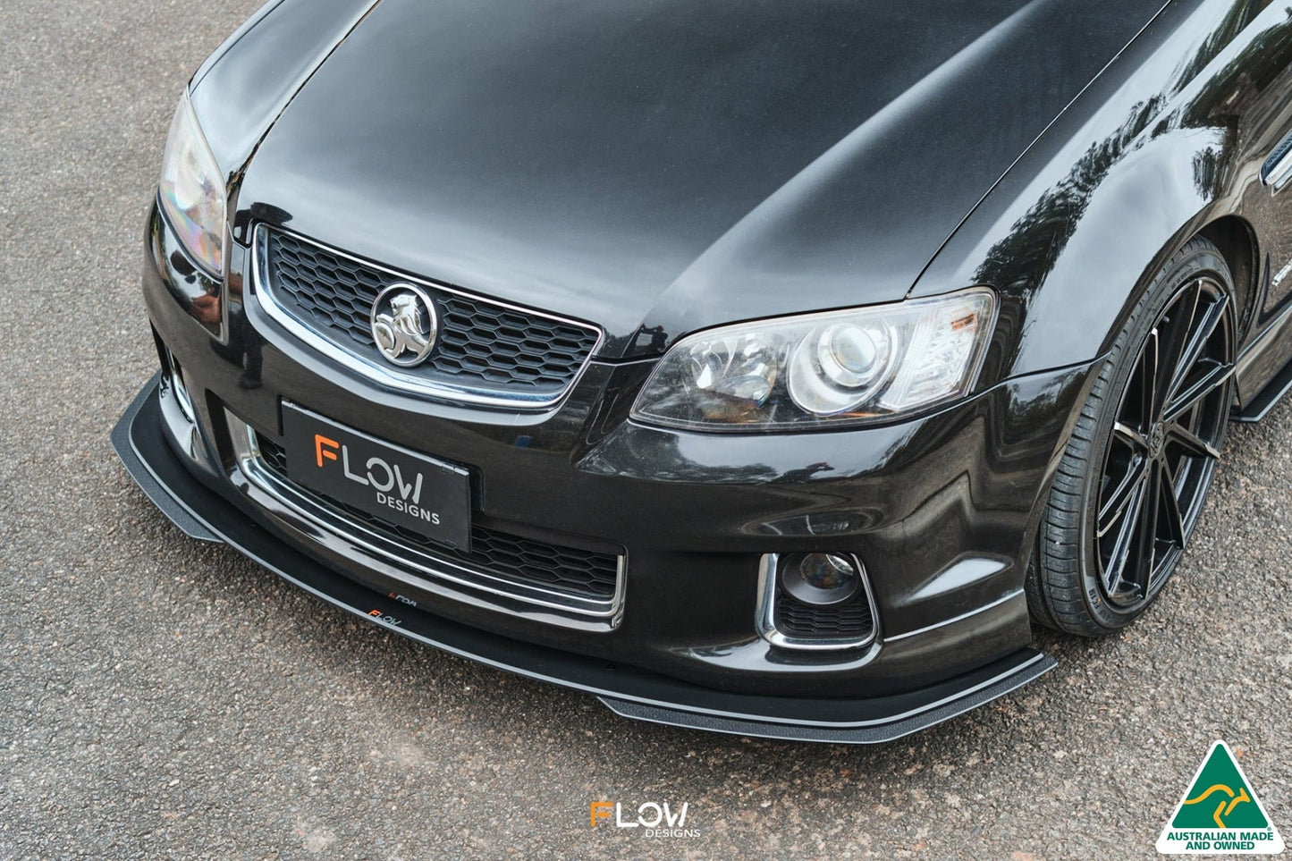 Flow Designs VE Commodore S2 Wagon Front Lip Splitter Extensions (Pair)