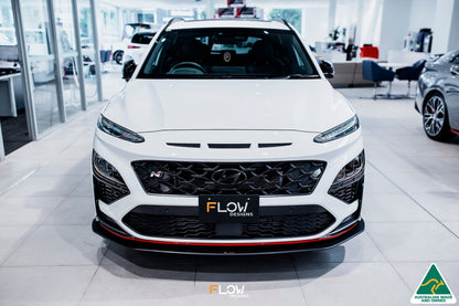 Flow Designs EX-DISPLAY - Kona N Front Lip Splitter - TEXTURED MATTE BLACK