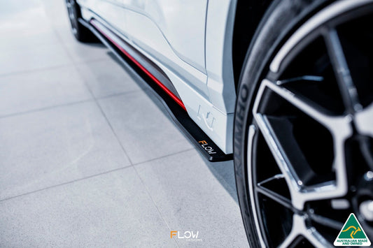Flow Designs RETURNED STOCK - Kona N Side Skirt Splitters (Pair) - GLOSS BLACK