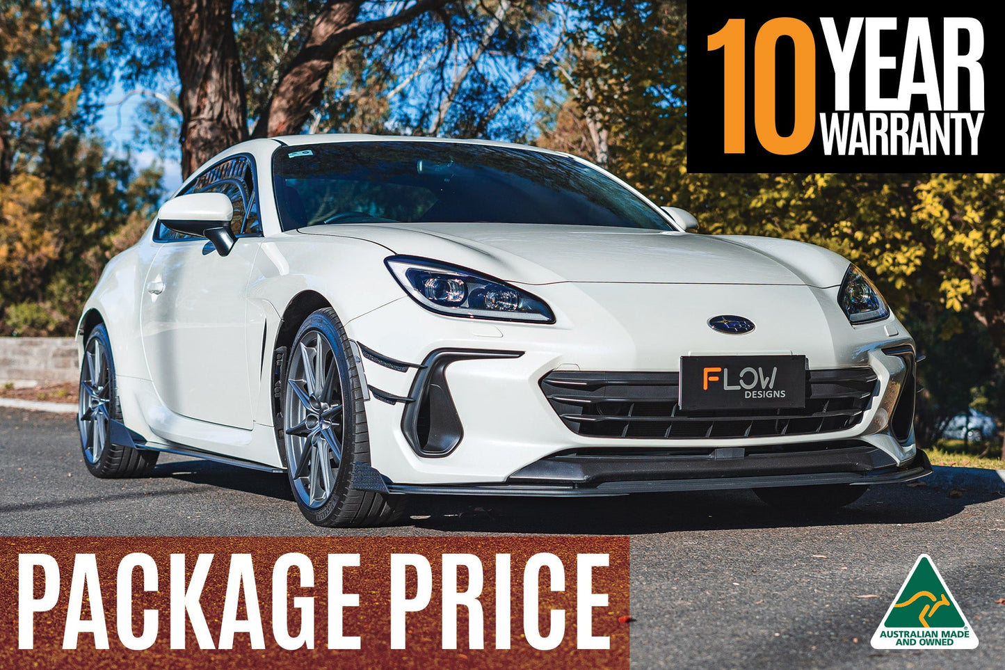 Flow Designs ZD8 BRZ Full Lip Splitter Set (GLOSS BLACK)